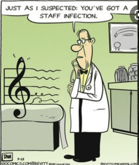 a meme about staff infection