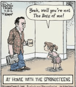 a comic titled At Home With The Springsteens