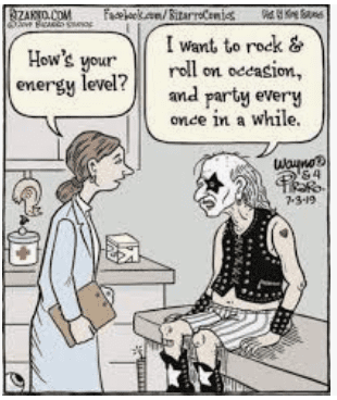 a comic excerpt of a nurse talking to a rock star