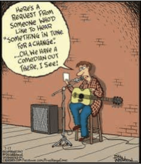 a comic excerpt of a man playing the guitar