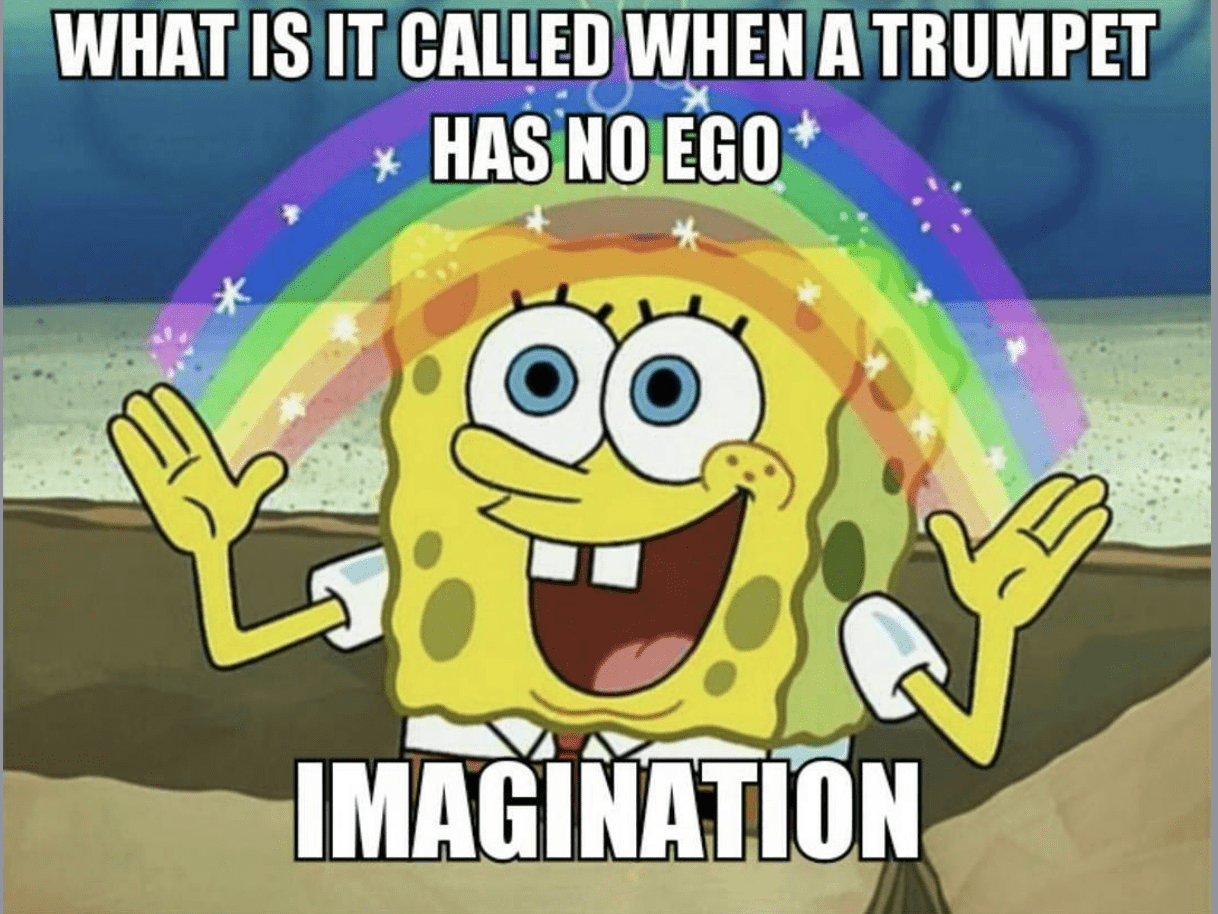 a Spongebob meme about a trumpet