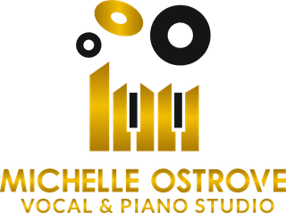 A logo for michelle ostro vocal and piano studio.